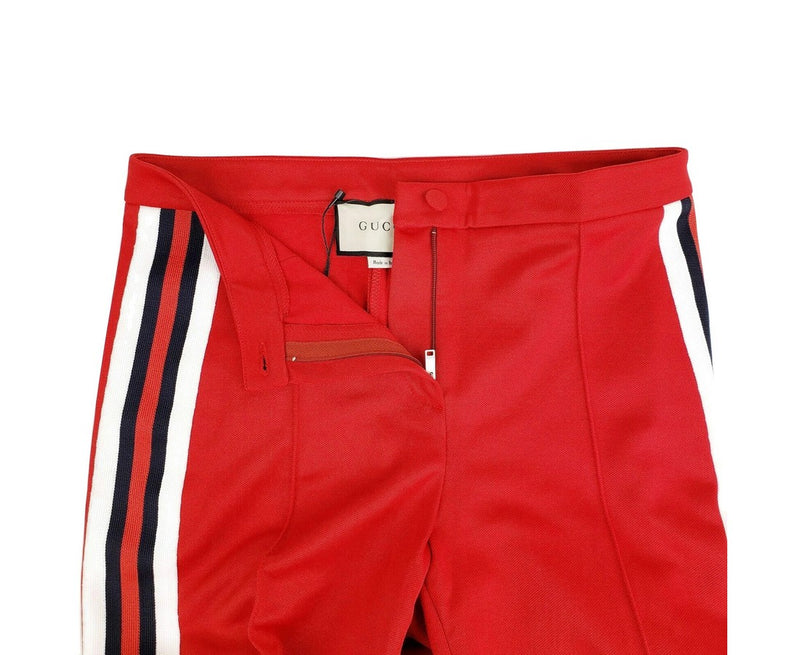 Gucci Women's Sylvie Red Legging Stirrup With BRB Web Stripe Pant (Small)