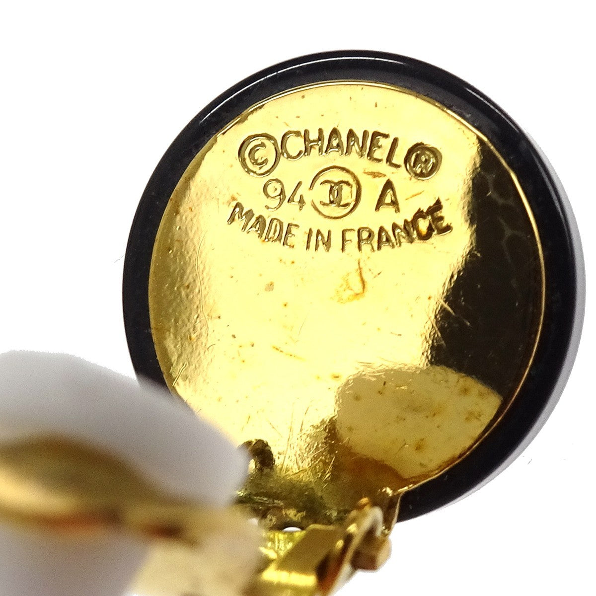 Chanel Cc Logo Dangle Artificial Pearls With Gold-Plated Gold Gold_Plated Earrings Jewelry (Pre-Owned)