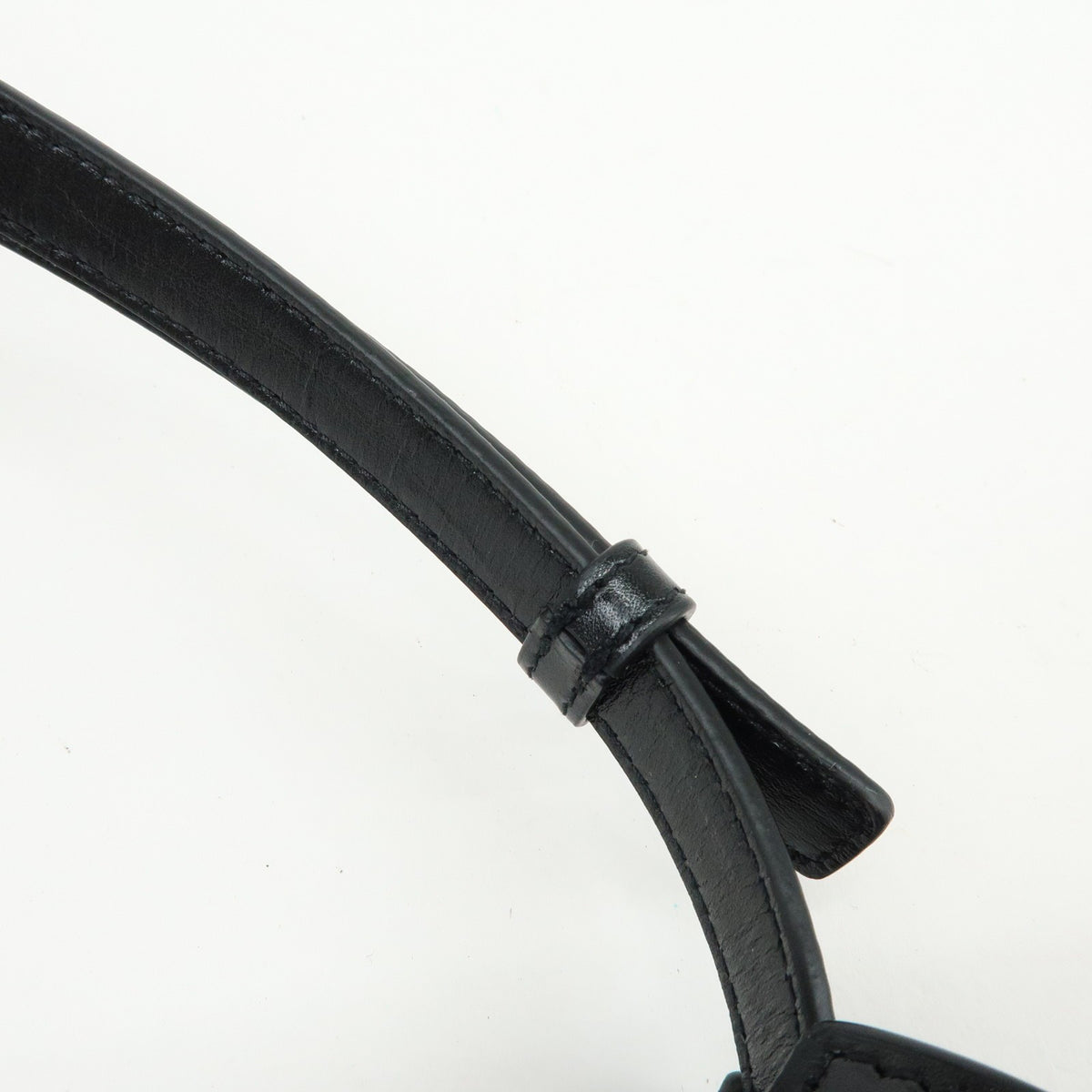 Saint Laurent Paris Chain Leather Black Leather Crossbody Bag Bag (Pre-Owned)