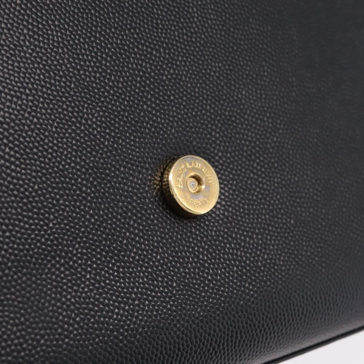Saint Laurent Classic Monogram Leather Black Leather Crossbody Bag Bag (Pre-Owned)