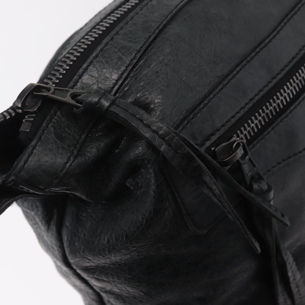 Balenciaga Arena Day Messenger Classic Studs Leather Black Leather Handbag (Pre-Owned)