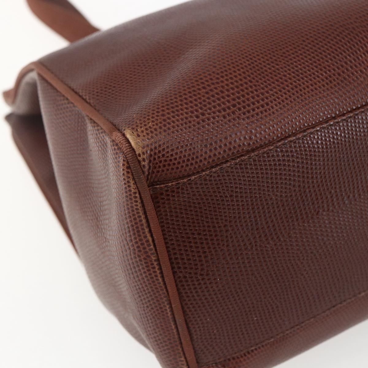 Salvatore Ferragamo Vala Leather Brown Leather Shoulder Bag Bag (Pre-Owned)