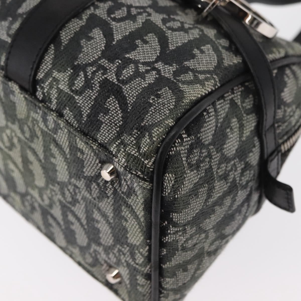 Christian Dior Vintage Trotter Zip Diorissimo Canvas Black Canvas Shoulder Bag Bag (Pre-Owned)
