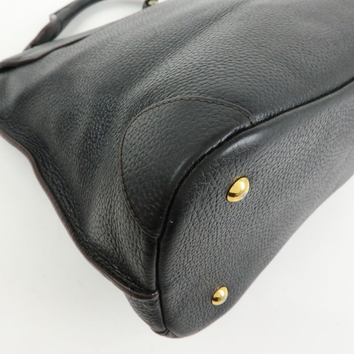 MCM Vintage Leather Black Leather Shoulder Bag Bag (Pre-Owned)