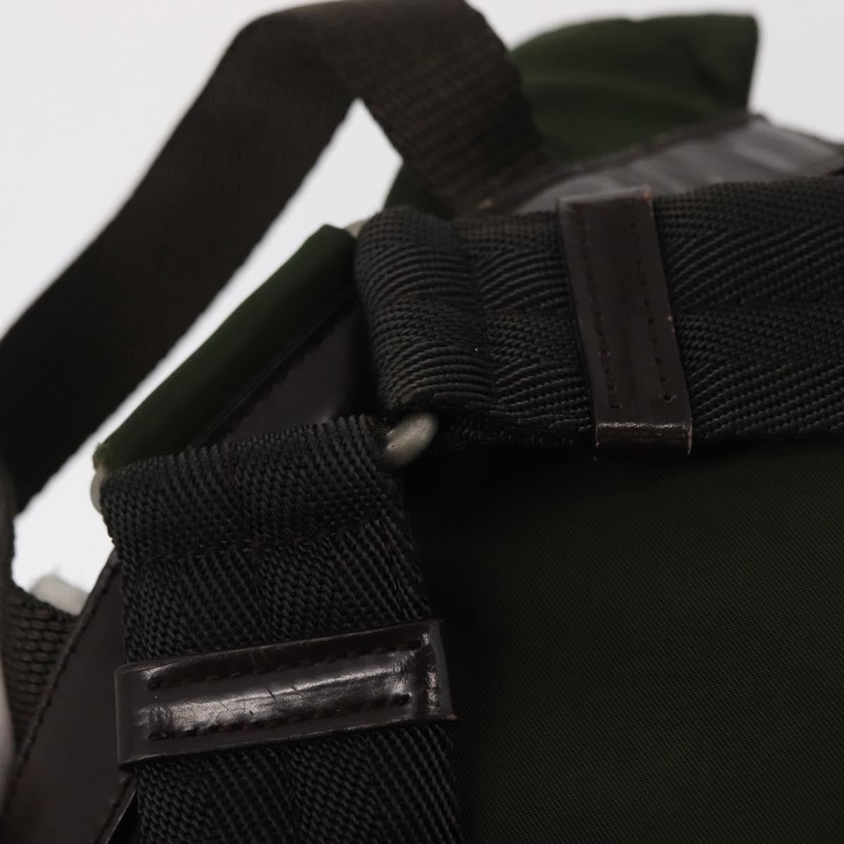 Prada Double Front Pocket Tessuto Khaki Nylon Backpack Bag (Pre-Owned)