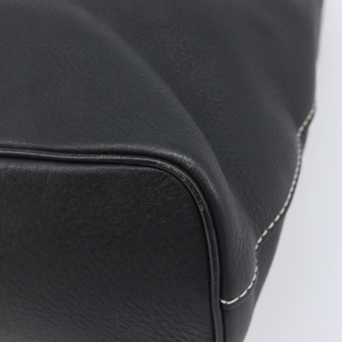 Burberry Vintage Leather Black Leather Tote Bag Bag (Pre-Owned)