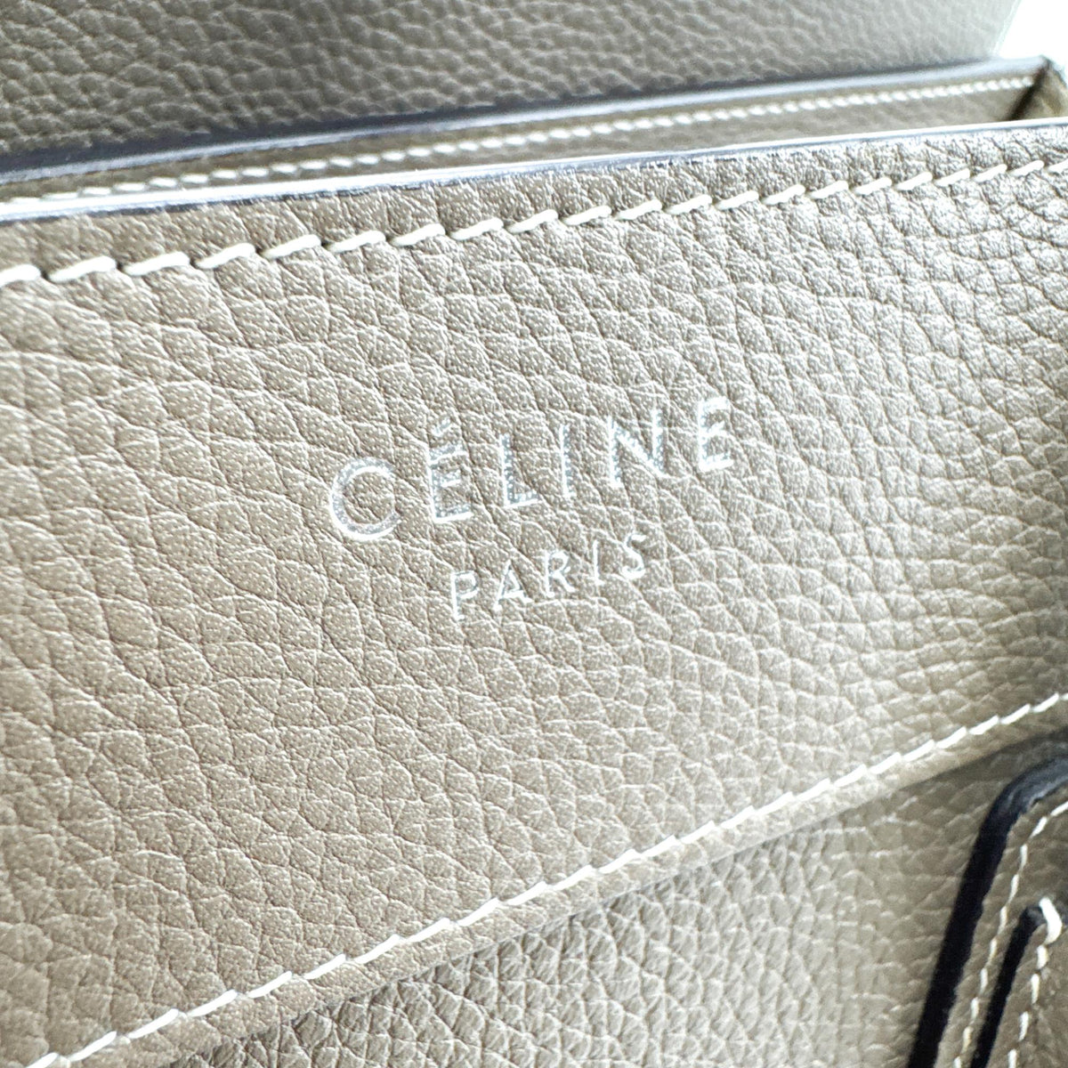 Celine Luggage Grainy Leather Brown Leather Handbag (Pre-Owned)