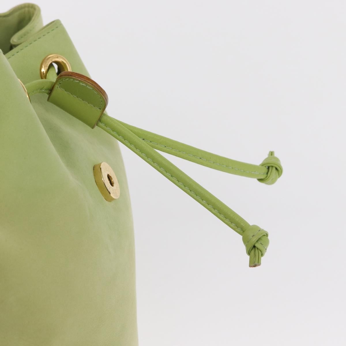 Salvatore Ferragamo Gancini Suede Green Suede Backpack Bag (Pre-Owned)