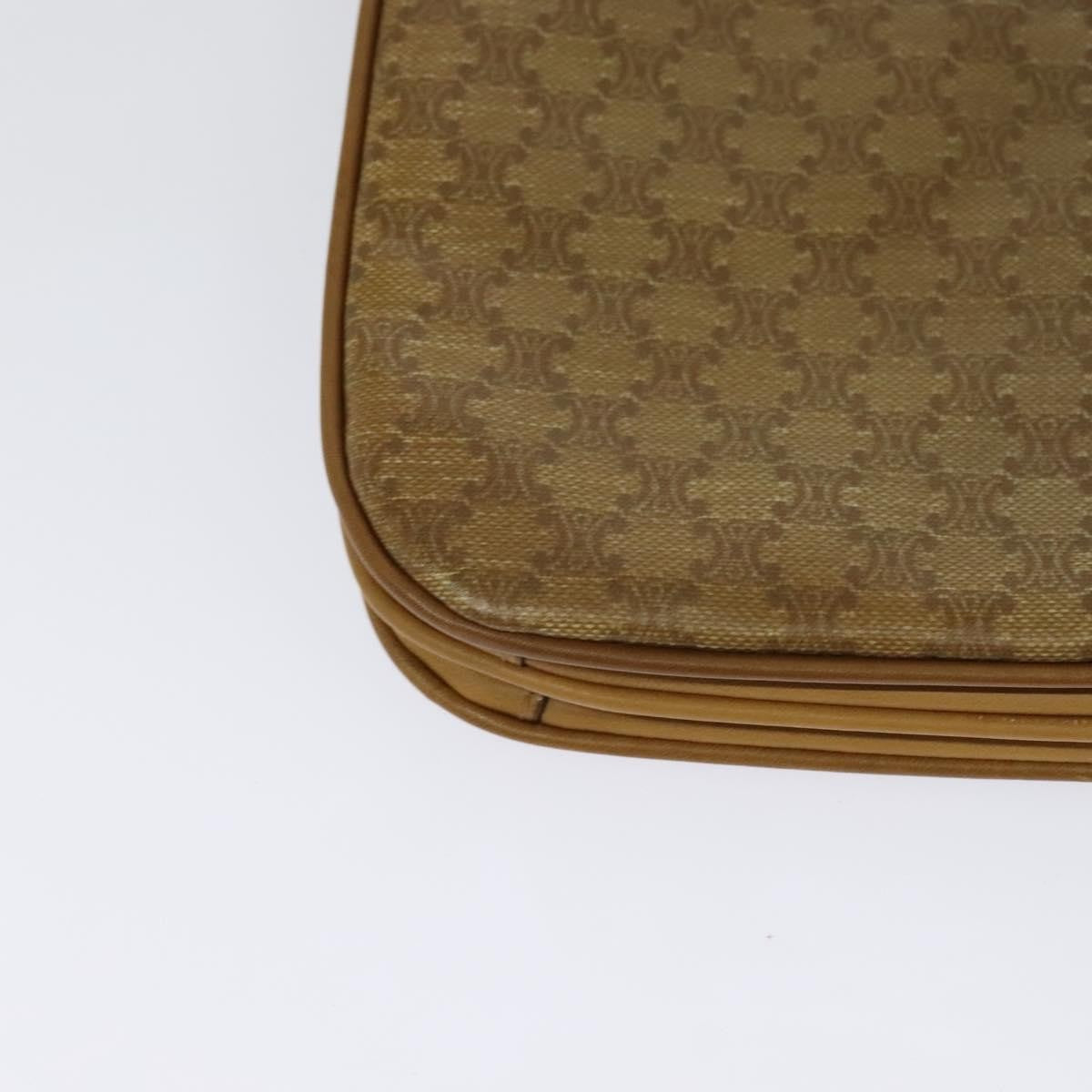Celine Vintage Macadam Canvas And Leather Beige Canvas Shoulder Bag Bag (Pre-Owned)