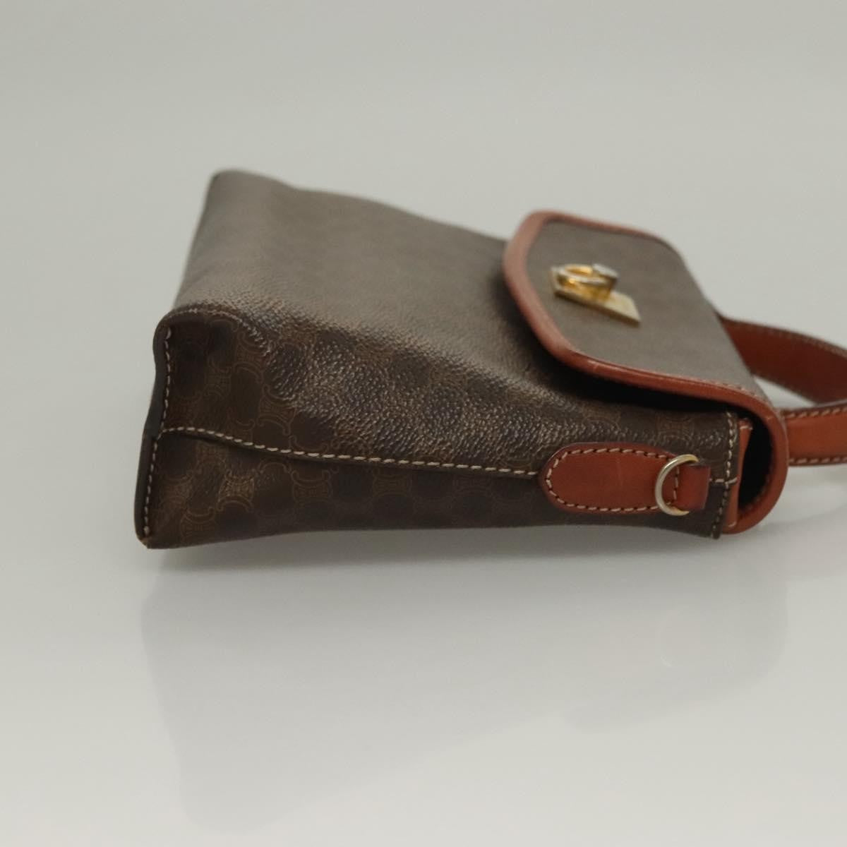 Celine Triomphe Vintage Macadam Canvas Brown Canvas Bag (Pre-Owned)