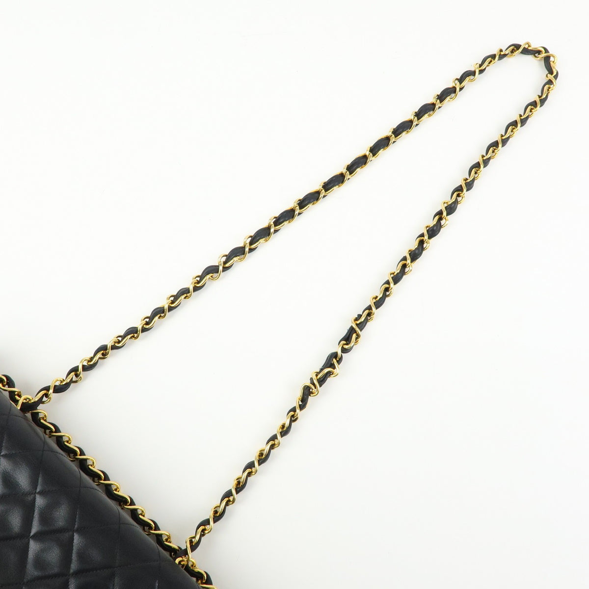 Chanel Vintage Timeless Cc Flap Quilted Lambskin Black Leather Handbag (Pre-Owned)