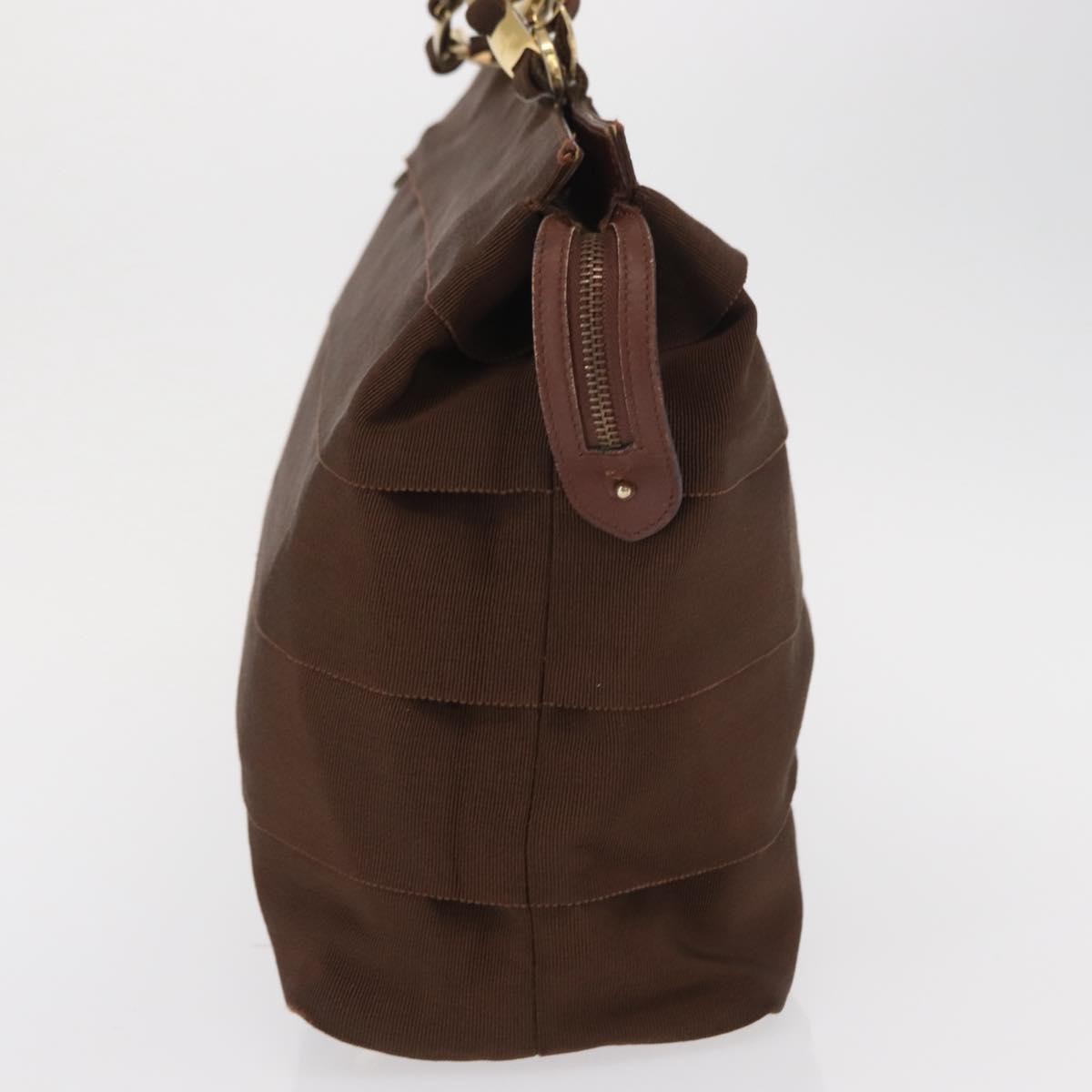 Salvatore Ferragamo Vala Tote Canvas Brown Canvas Tote Bag Bag (Pre-Owned)