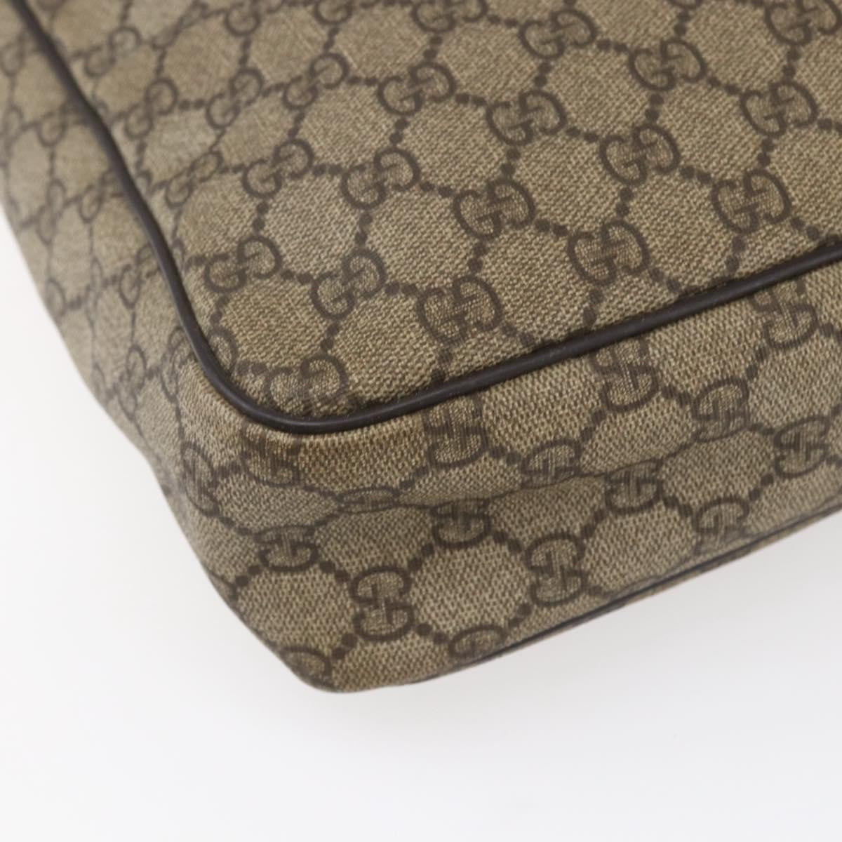 Gucci Front Zip Messenger Gg Coated Canvas Brown Canvas Shoulder Bag Bag (Pre-Owned)