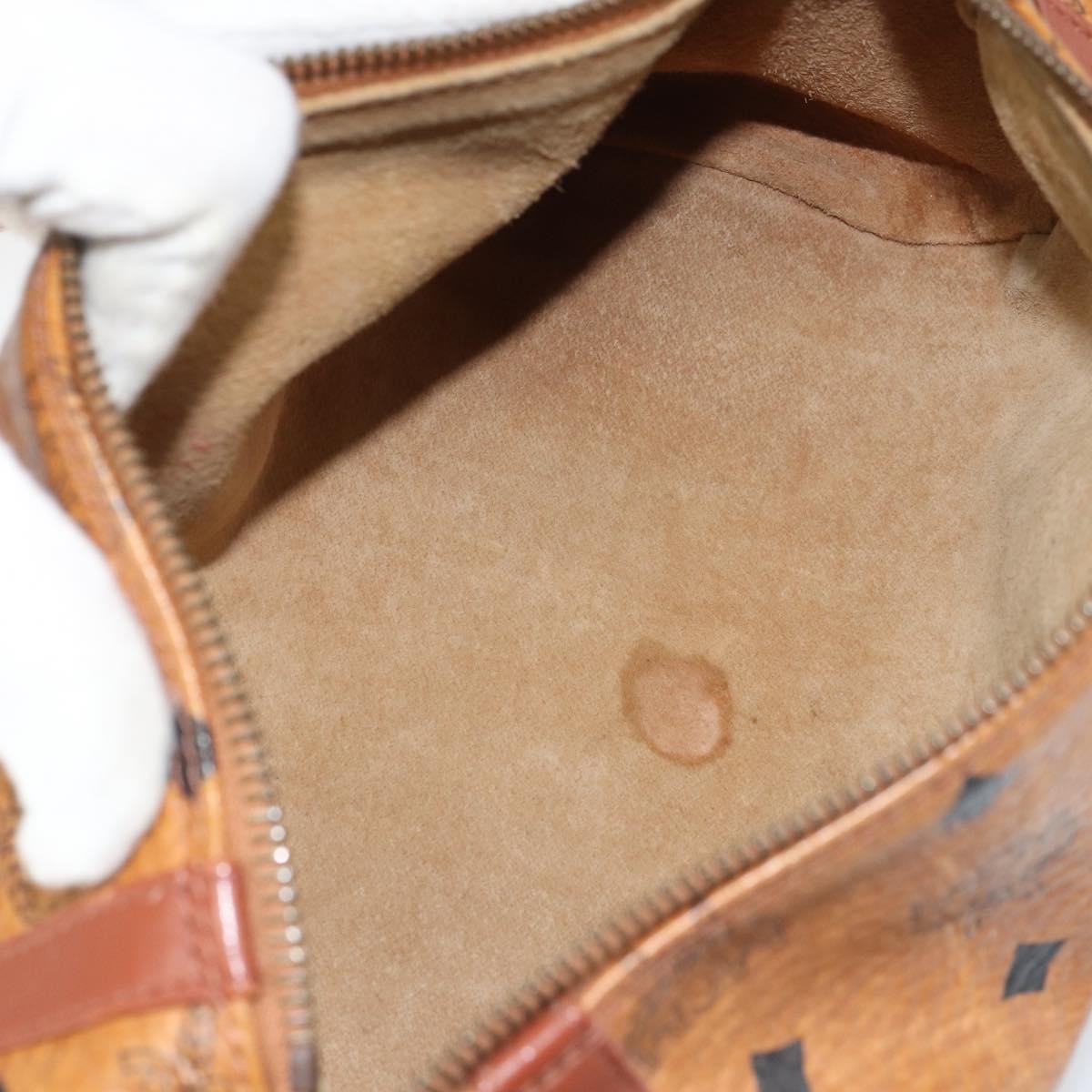 MCM Visetos Canvas And Leather Brown Canvas Shoulder Bag Bag (Pre-Owned)