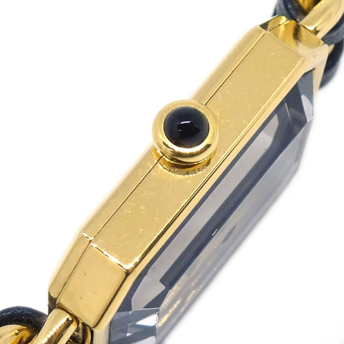 Chanel Premiere Rock Quartz Plated Metal And Leather Watch (Pre-Owned)