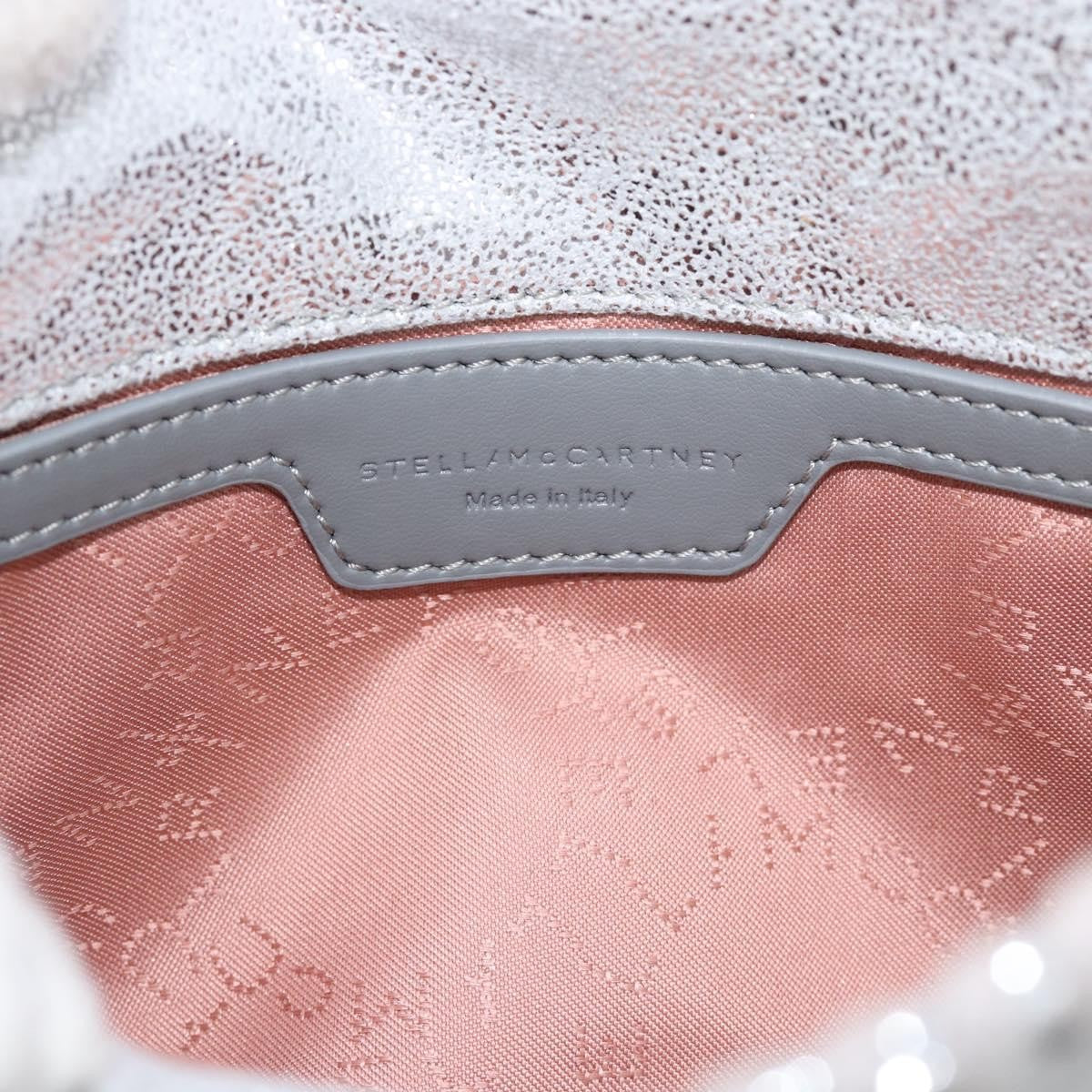 Stella Mccartney Falabella Fold Over Faux Leather Silver Polyester Shoulder Bag Bag (Pre-Owned)