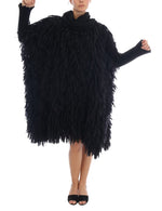 Dolce & Gabbana Black Fringes Wool Pullover Women's Sweater