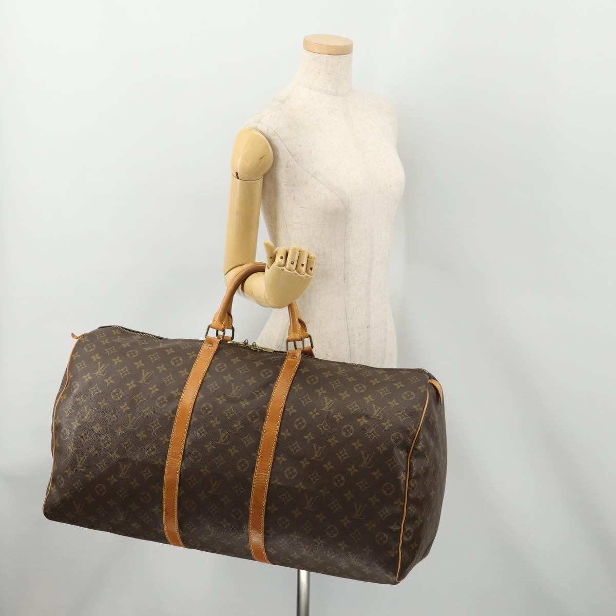 Louis Vuitton Keepall Monogram Canvas Brown Canvas Travel Bag Bag (Pre-Owned)