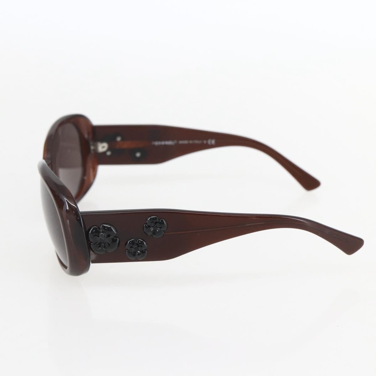 Chanel Camélia Plastic Brown Plastic Sunglasse Accessory (Pre-Owned)