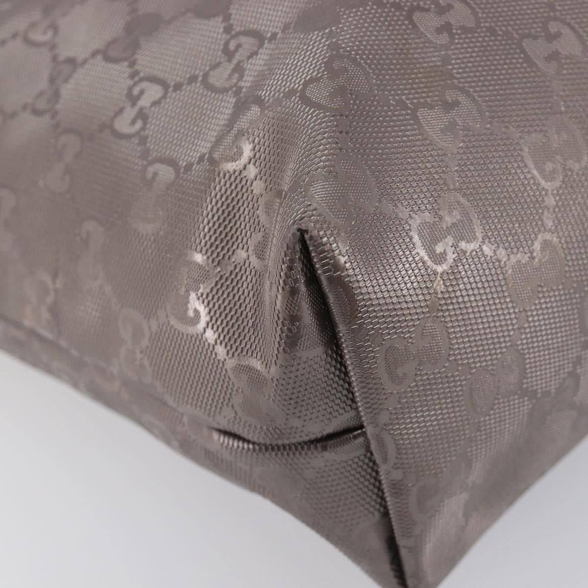Gucci Tote Gg Imprime Silver Canvas Tote Bag Bag (Pre-Owned)