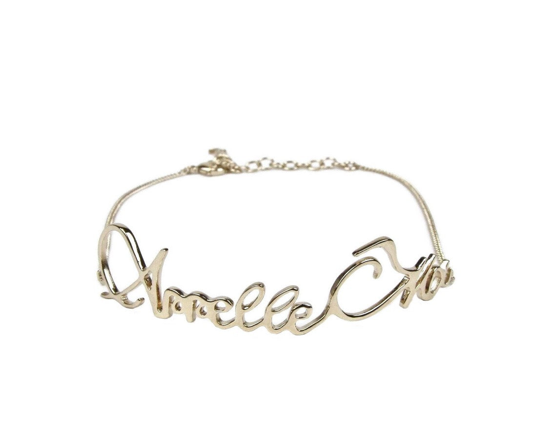 Light Brass Metal Appelle Moi Necklace