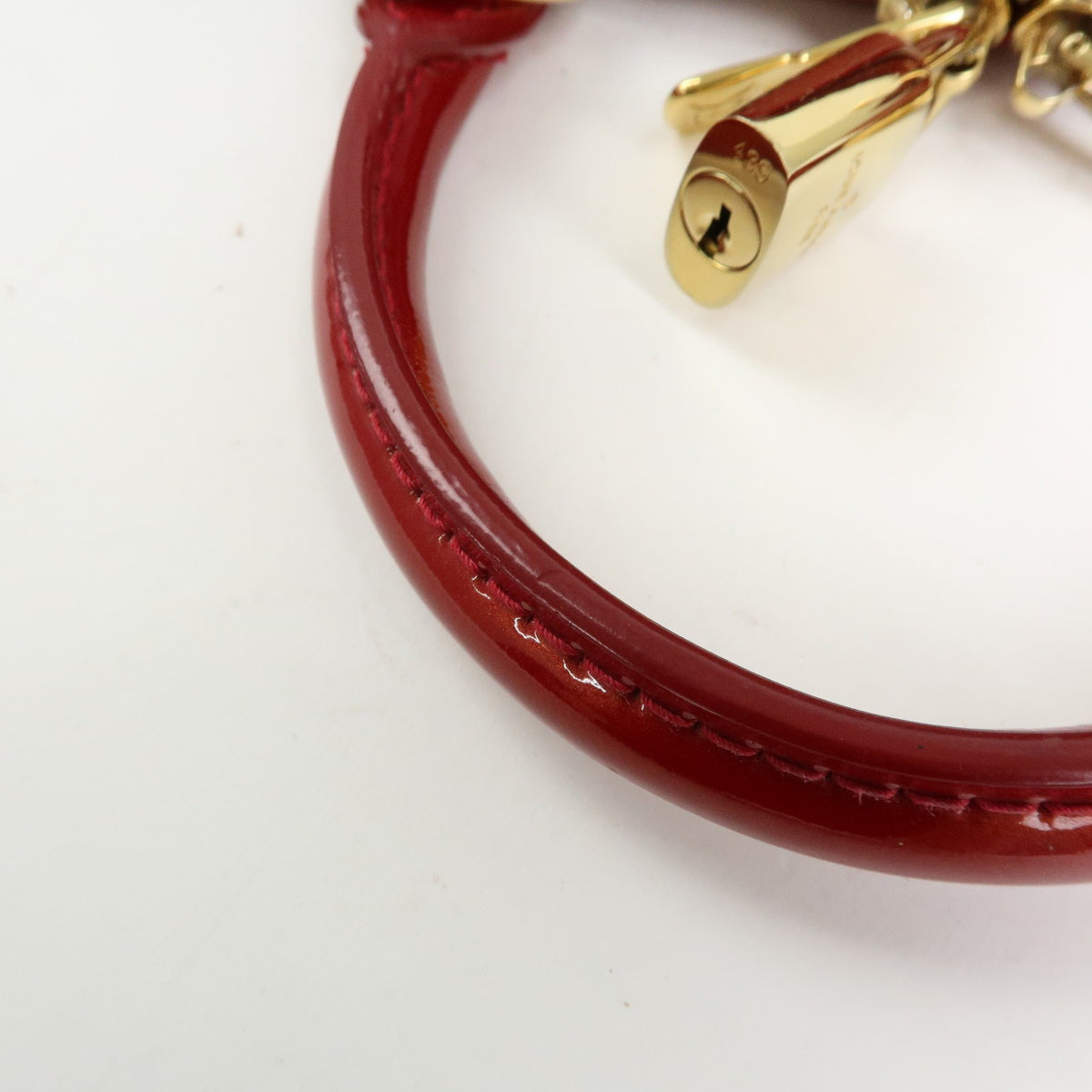 Louis Vuitton Alma Monogram Vernis Red Patent_Leather Handbag (Pre-Owned)