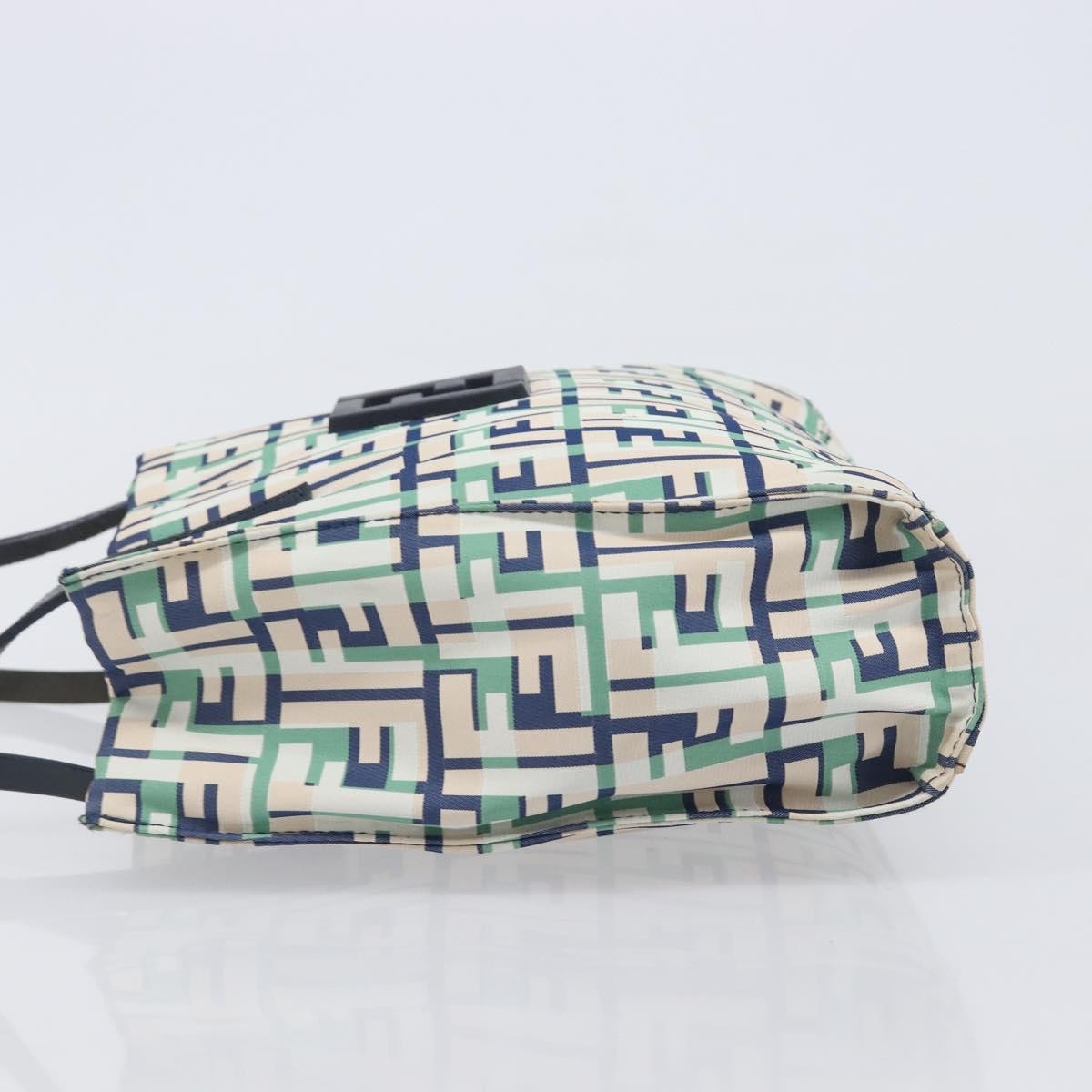 Fendi Logo Zucca Nylon Green Nylon Tote Bag Bag (Pre-Owned)