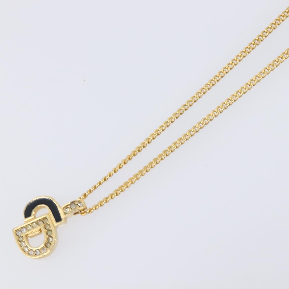 Christian Dior Cd Pendant Metal Gold Metal Necklace Jewelry (Pre-Owned)