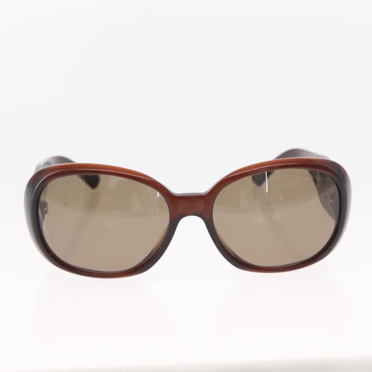 Chanel Camélia Plastic Brown Plastic Sunglasse Accessory (Pre-Owned)
