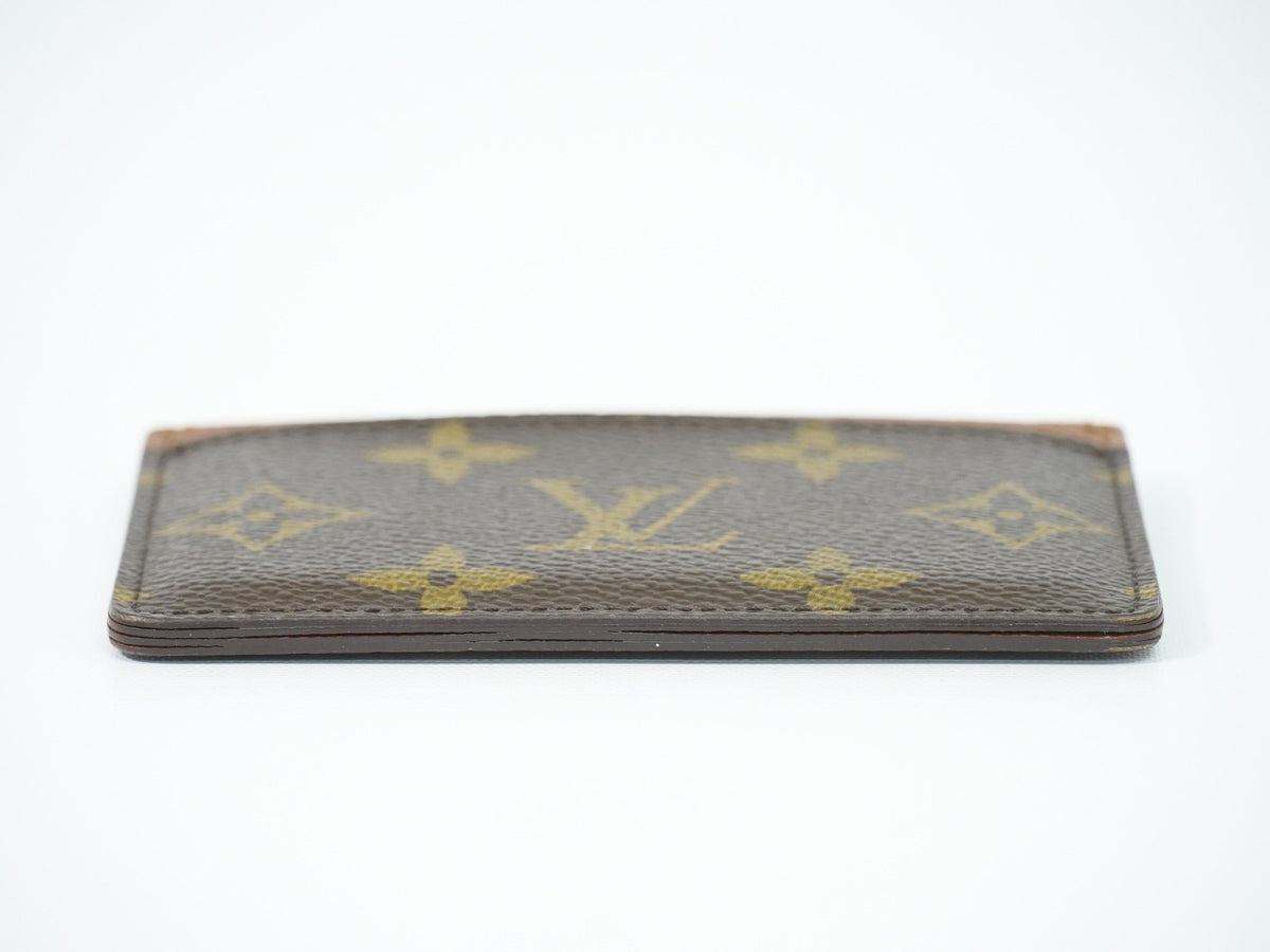 Louis Vuitton Card Holder Reverse Monogram Canvas Brown Canvas Card Holders Accessory (Pre-Owned)