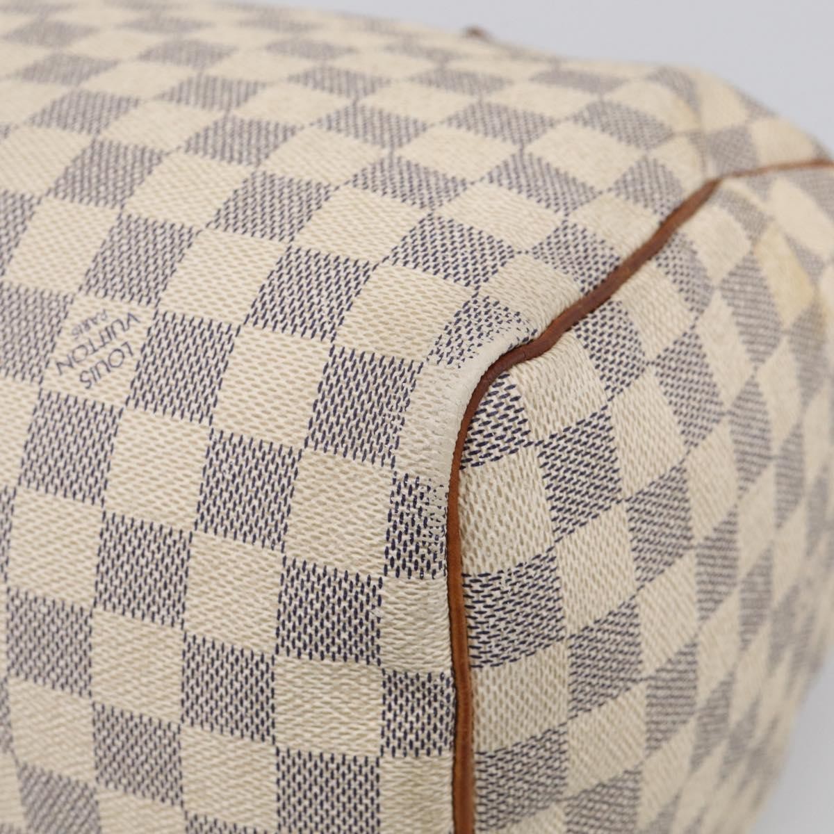 Louis Vuitton Speedy Damier White Canvas Handbag (Pre-Owned)