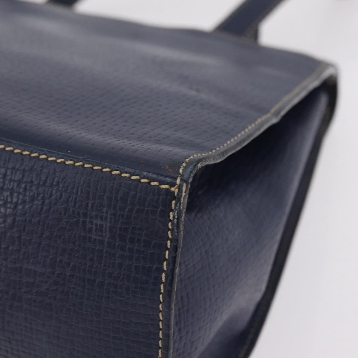 Loewe Tote Leather Navy Leather Tote Bag Bag (Pre-Owned)