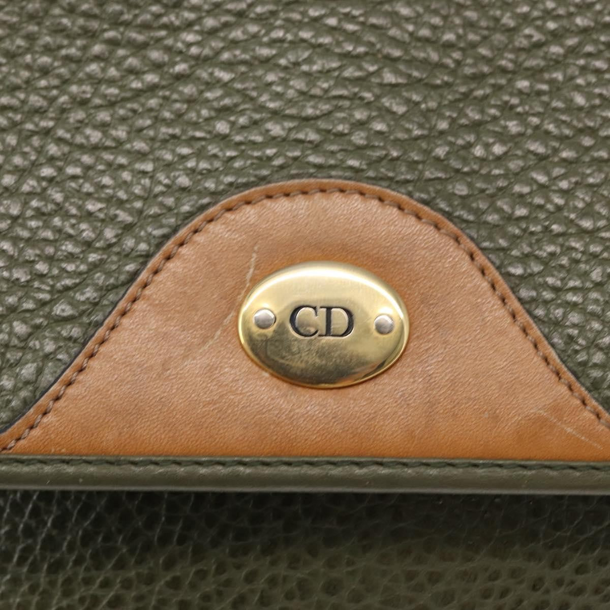 Christian Dior Vintage Leather Green Leather Shoulder Bag Bag (Pre-Owned)