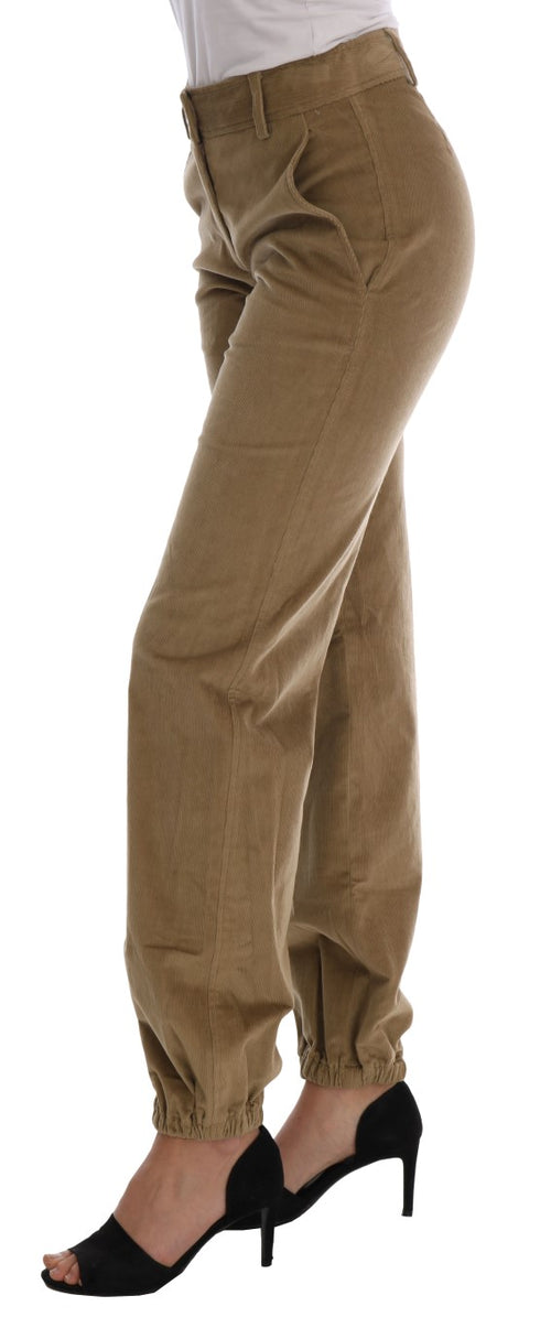 Ermanno Scervino Chic Beige Casual Pants for Sophisticated Women's Style