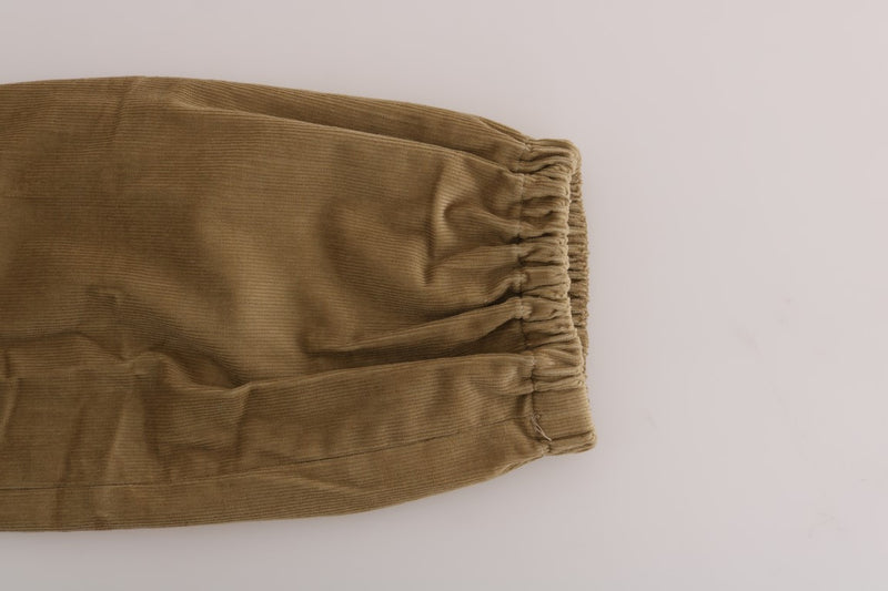 Ermanno Scervino Beige Cotton Corduroys Women's Pants
