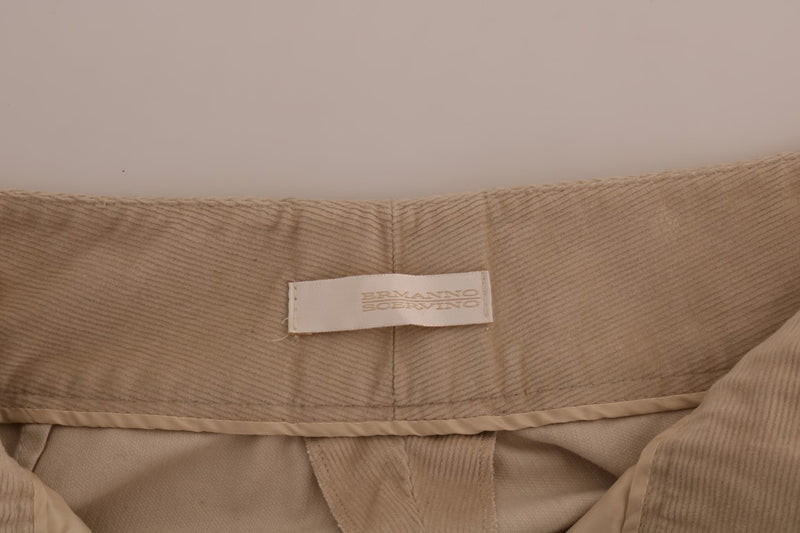 Ermanno Scervino Beige Cotton Bootcut Women's Pants