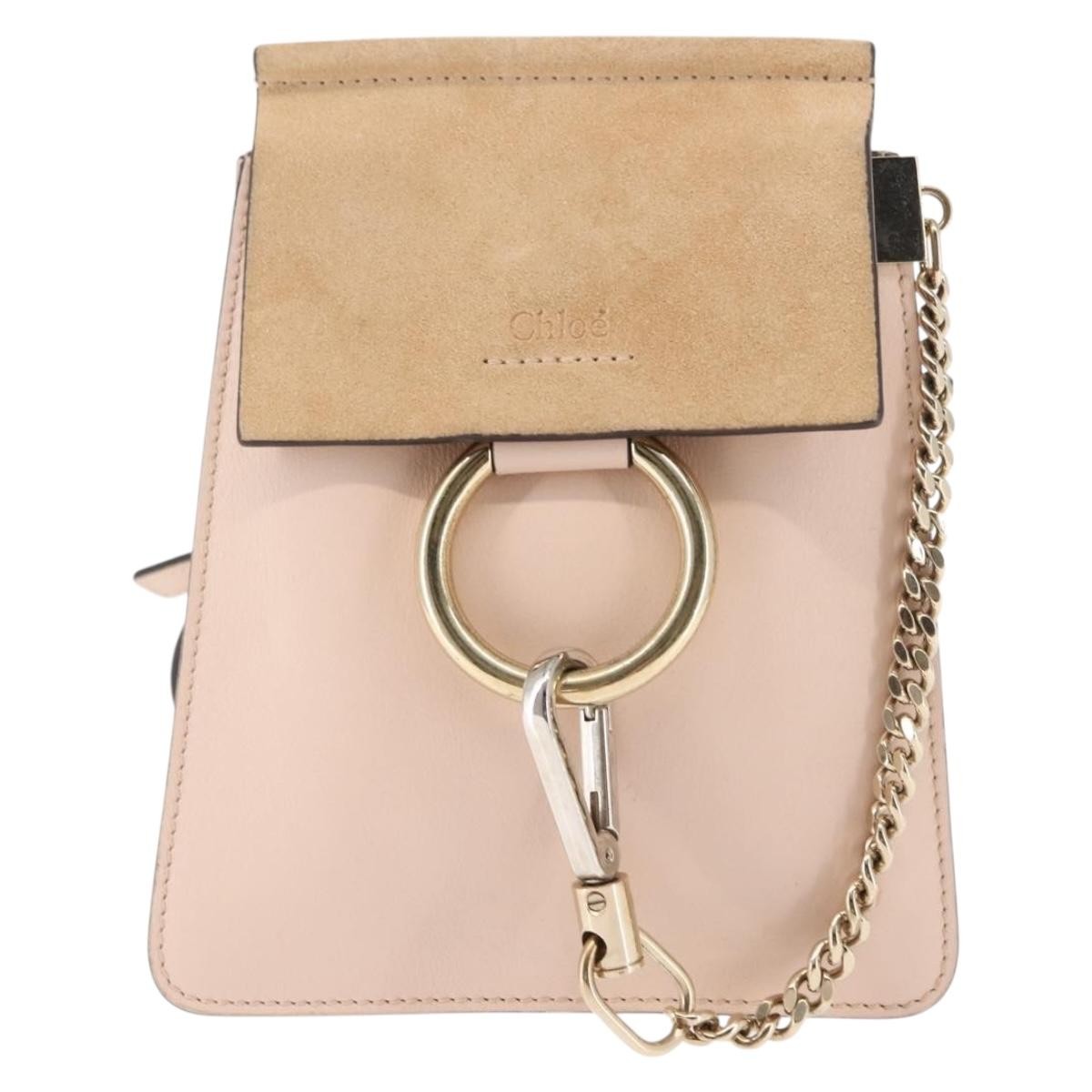 Chloe Faye Leather And Suede Pink Suede Bag (Pre-Owned)