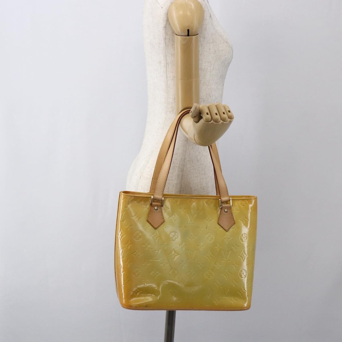 Louis Vuitton Houston Monogram Vernis Yellow Patent_Leather Tote Bag Bag (Pre-Owned)
