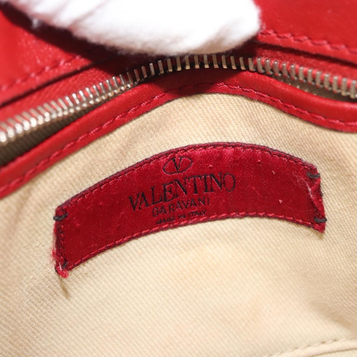 Valentino Garavani Rockstud Camera Leather Red Leather Shoulder Bag Bag (Pre-Owned)
