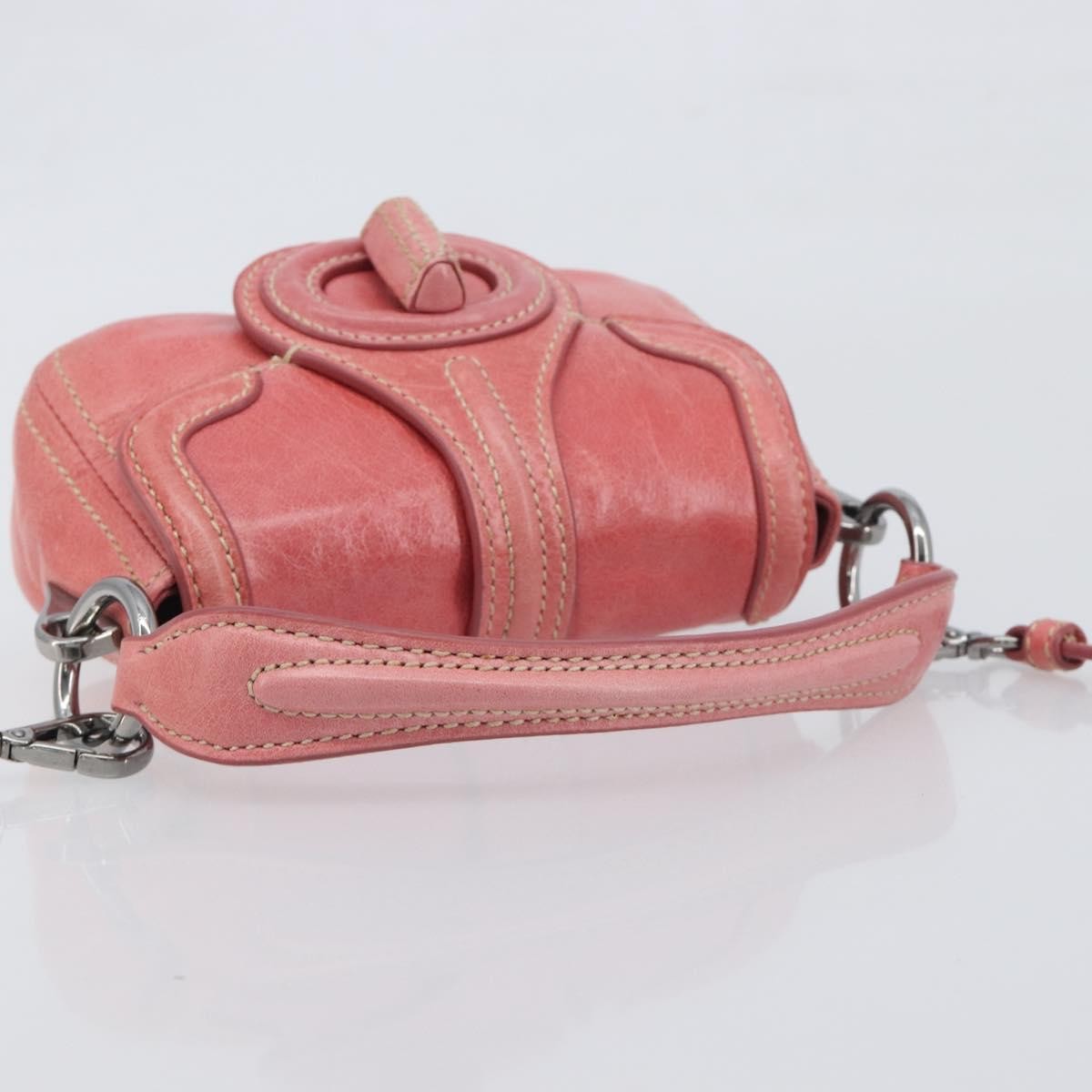 Prada Turnlock Flap Soft Calf Pink Leather Shoulder Bag Bag (Pre-Owned)