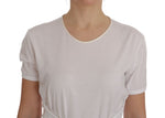 Dolce & Gabbana Elegant White Wrap Blouse with Crystal Women's Accents