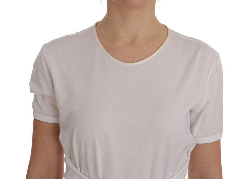 Dolce & Gabbana White Cotton Silk Women's T-Shirt