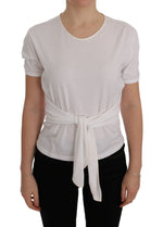 Dolce & Gabbana White Cotton Silk Women's T-Shirt