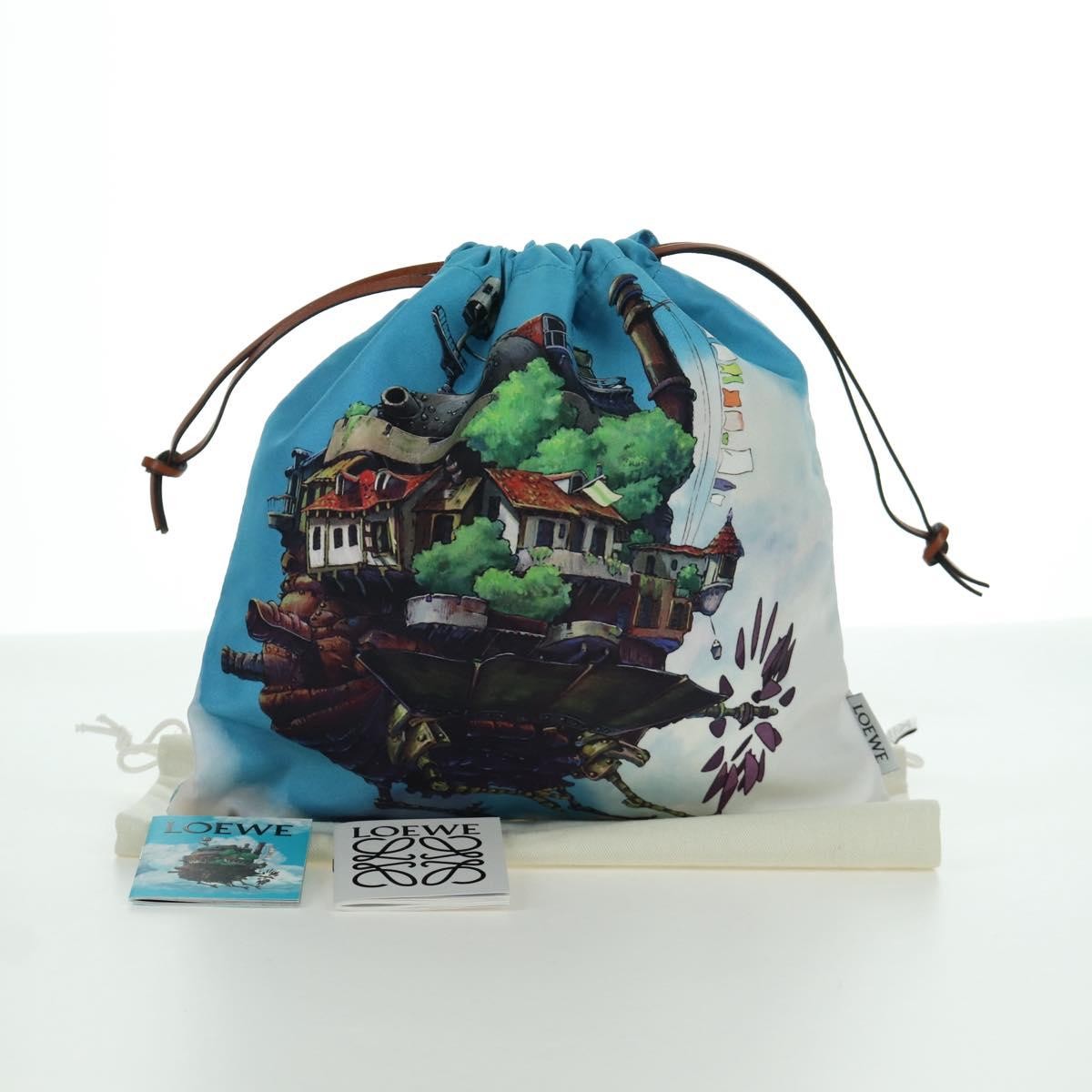 Loewe Paula Drawstring Printed Canvas Multicolour Canvas Clutche & Pouche Bag (Pre-Owned)