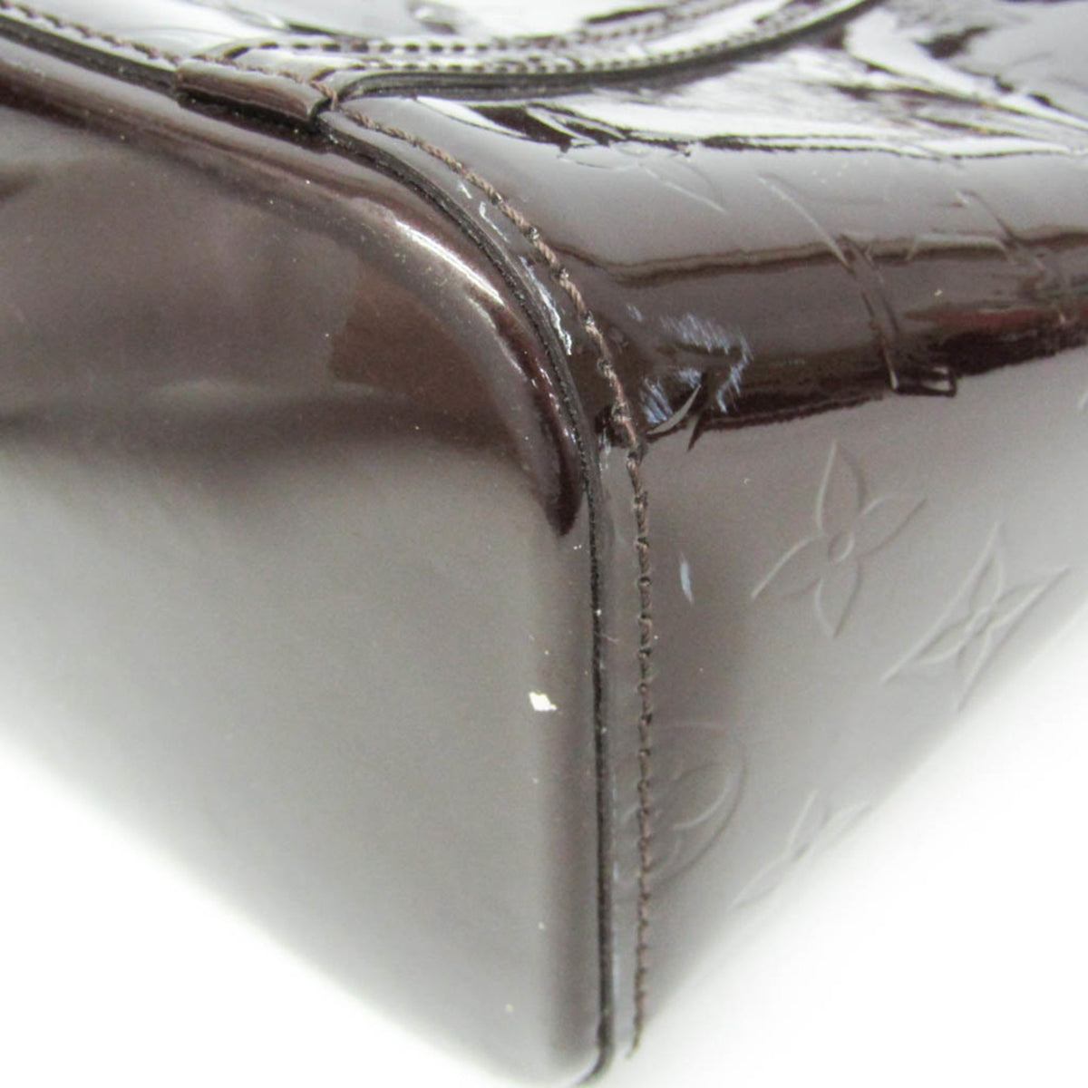 Louis Vuitton Avalon Monogram Vernis Burgundy Patent_Leather Handbag (Pre-Owned)