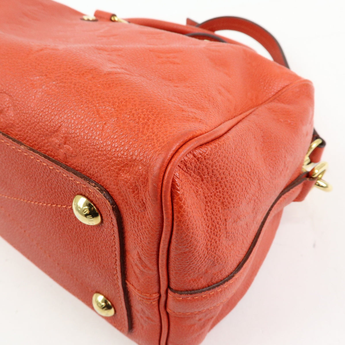 Louis Vuitton Speedy Bandouliere Monogram Empreinte Leather Orange Leather Handbag (Pre-Owned)