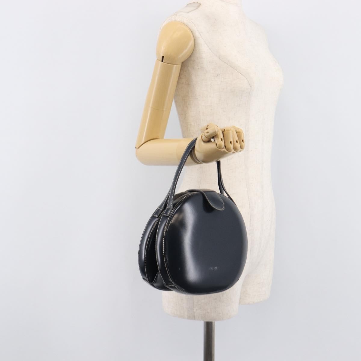 Loewe Vintage Leather Navy Leather Shoulder Bag Bag (Pre-Owned)