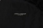 Dolce & Gabbana Elegant Gray Striped Wool Blend Men's Vest