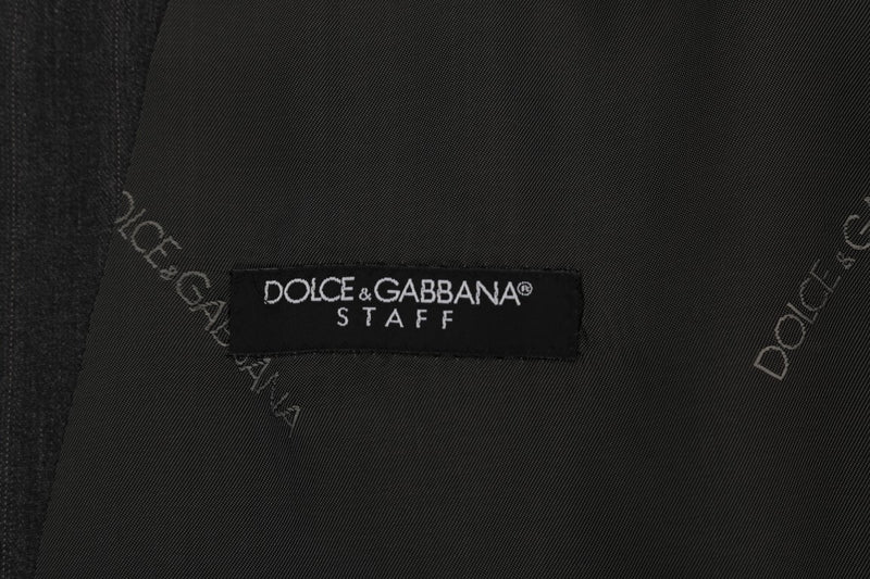 Dolce & Gabbana Gray STAFF Wool Stretch Men's Vest