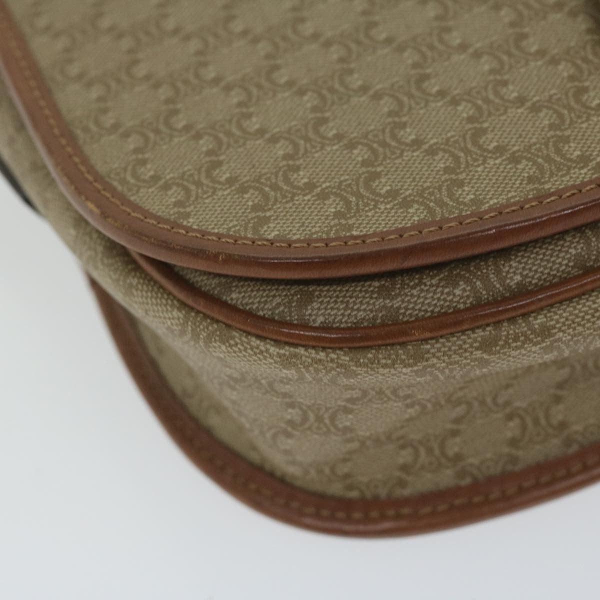 Celine Vintage Macadam Canvas And Leather Beige Canvas Shoulder Bag Bag (Pre-Owned)
